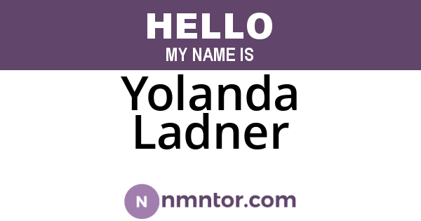 Yolanda Ladner