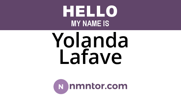 Yolanda Lafave