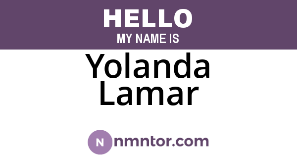 Yolanda Lamar
