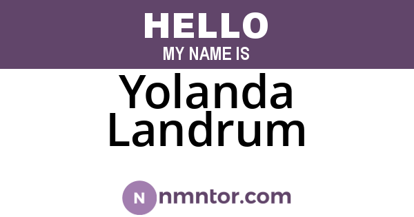 Yolanda Landrum