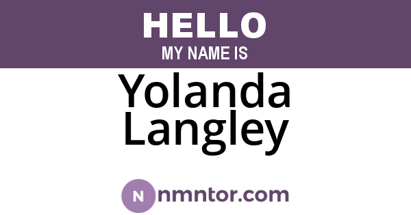 Yolanda Langley