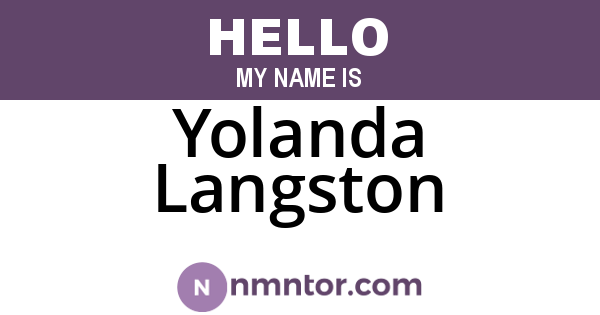 Yolanda Langston
