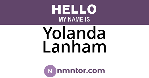 Yolanda Lanham