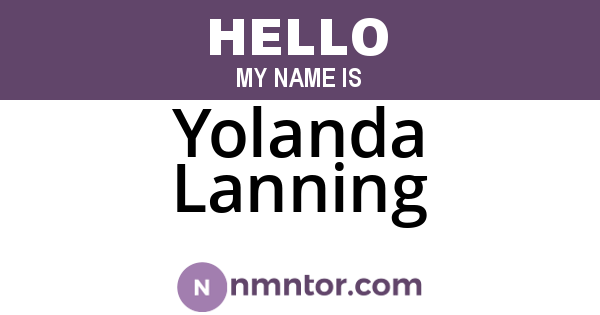 Yolanda Lanning