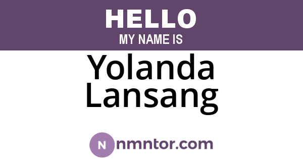 Yolanda Lansang
