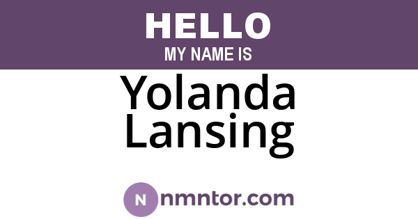 Yolanda Lansing