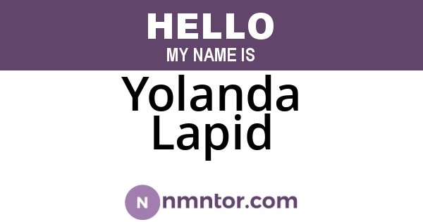 Yolanda Lapid