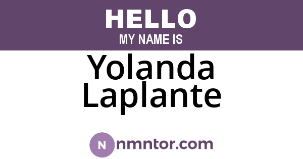 Yolanda Laplante