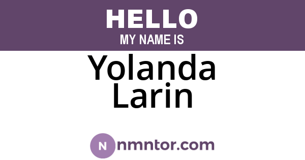 Yolanda Larin