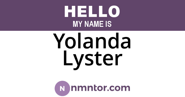 Yolanda Lyster