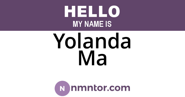 Yolanda Ma