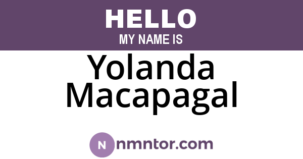 Yolanda Macapagal