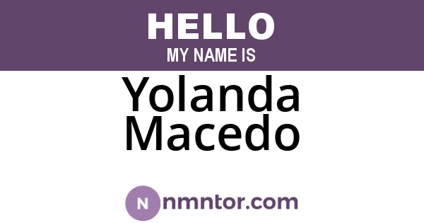 Yolanda Macedo
