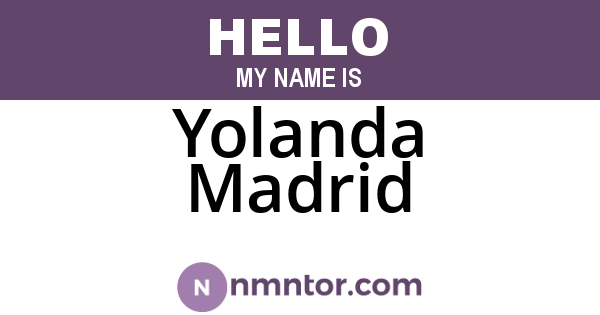 Yolanda Madrid