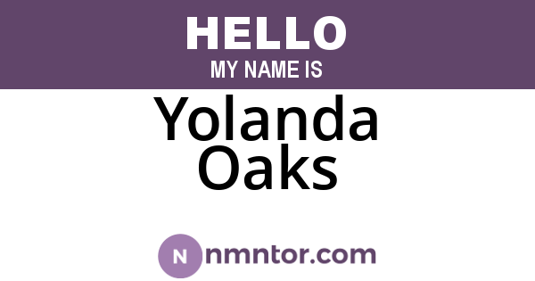 Yolanda Oaks