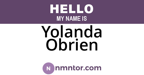 Yolanda Obrien