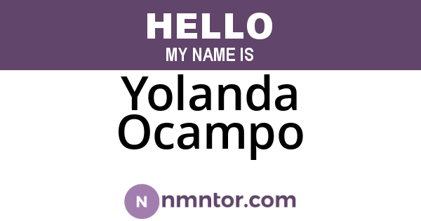 Yolanda Ocampo