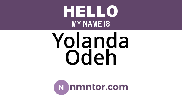Yolanda Odeh