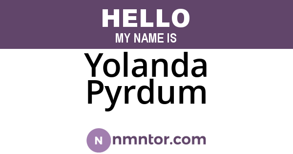 Yolanda Pyrdum