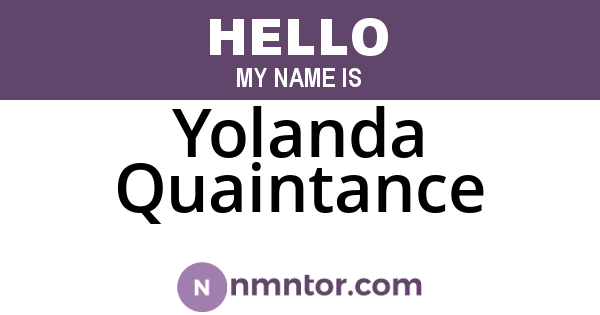 Yolanda Quaintance