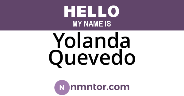 Yolanda Quevedo
