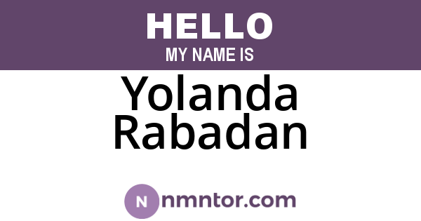 Yolanda Rabadan