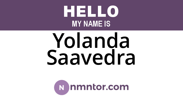 Yolanda Saavedra