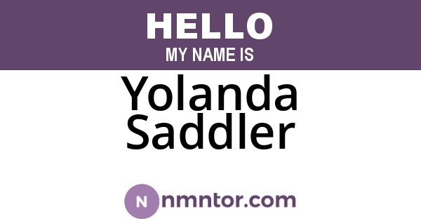 Yolanda Saddler