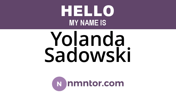 Yolanda Sadowski