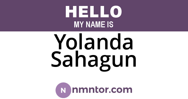 Yolanda Sahagun