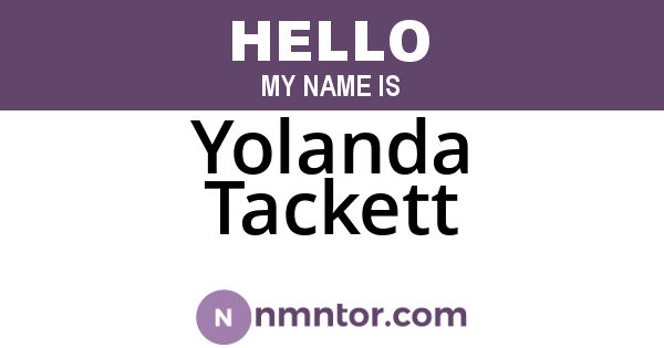 Yolanda Tackett