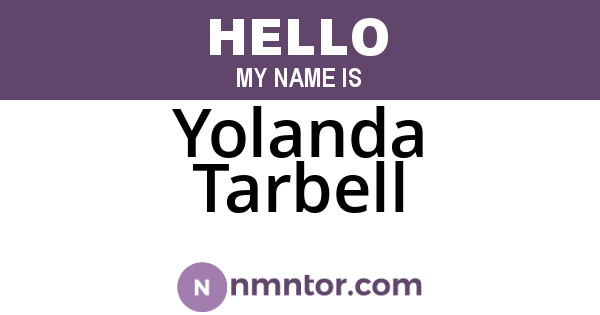 Yolanda Tarbell