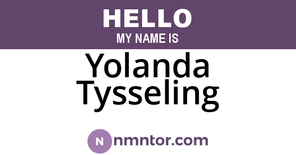 Yolanda Tysseling