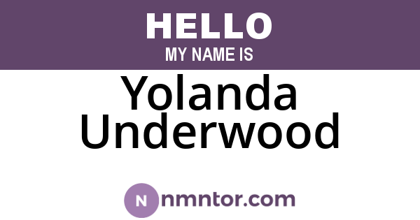 Yolanda Underwood
