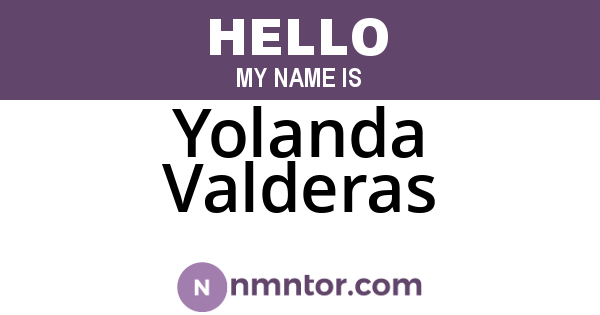 Yolanda Valderas