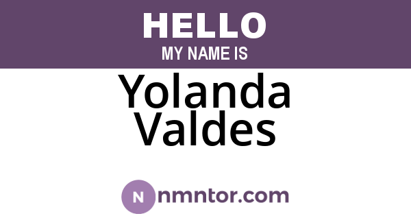 Yolanda Valdes