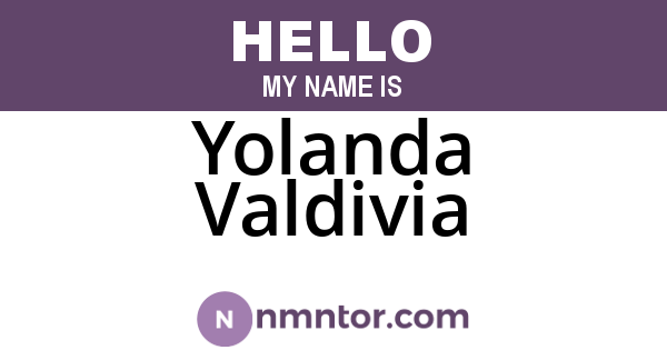 Yolanda Valdivia