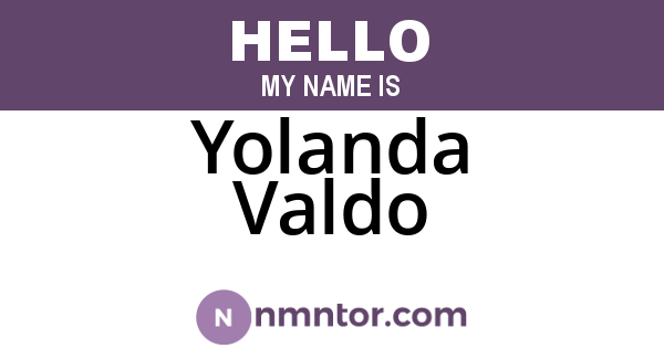 Yolanda Valdo