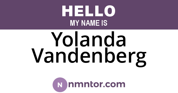 Yolanda Vandenberg