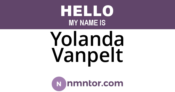 Yolanda Vanpelt