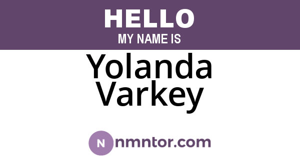 Yolanda Varkey