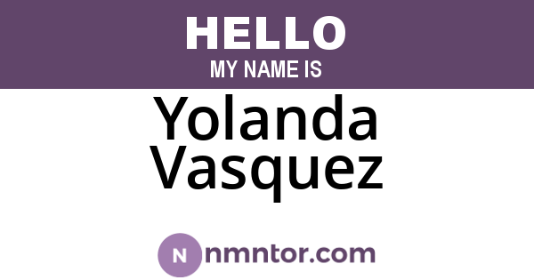 Yolanda Vasquez