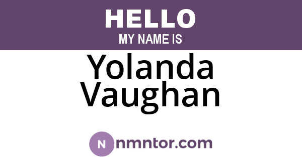 Yolanda Vaughan