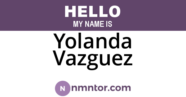 Yolanda Vazguez