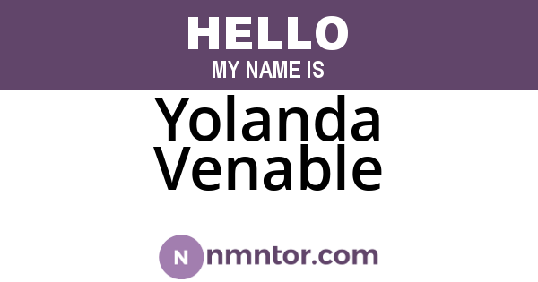 Yolanda Venable