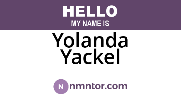 Yolanda Yackel