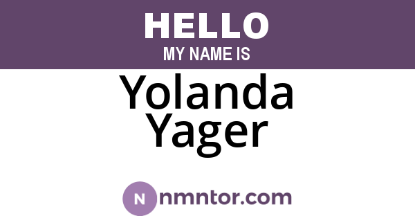 Yolanda Yager