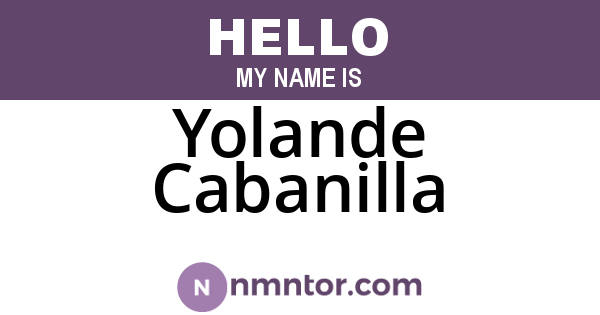 Yolande Cabanilla