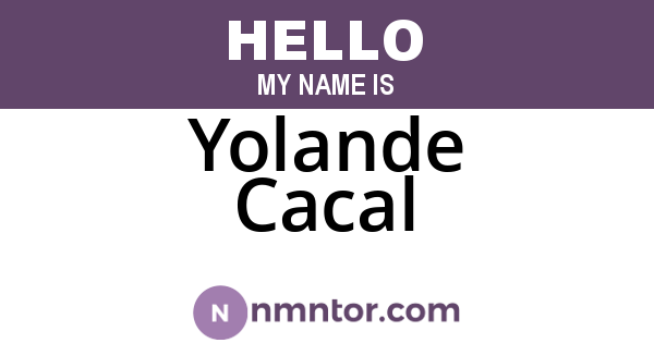 Yolande Cacal