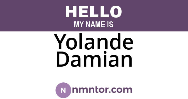 Yolande Damian